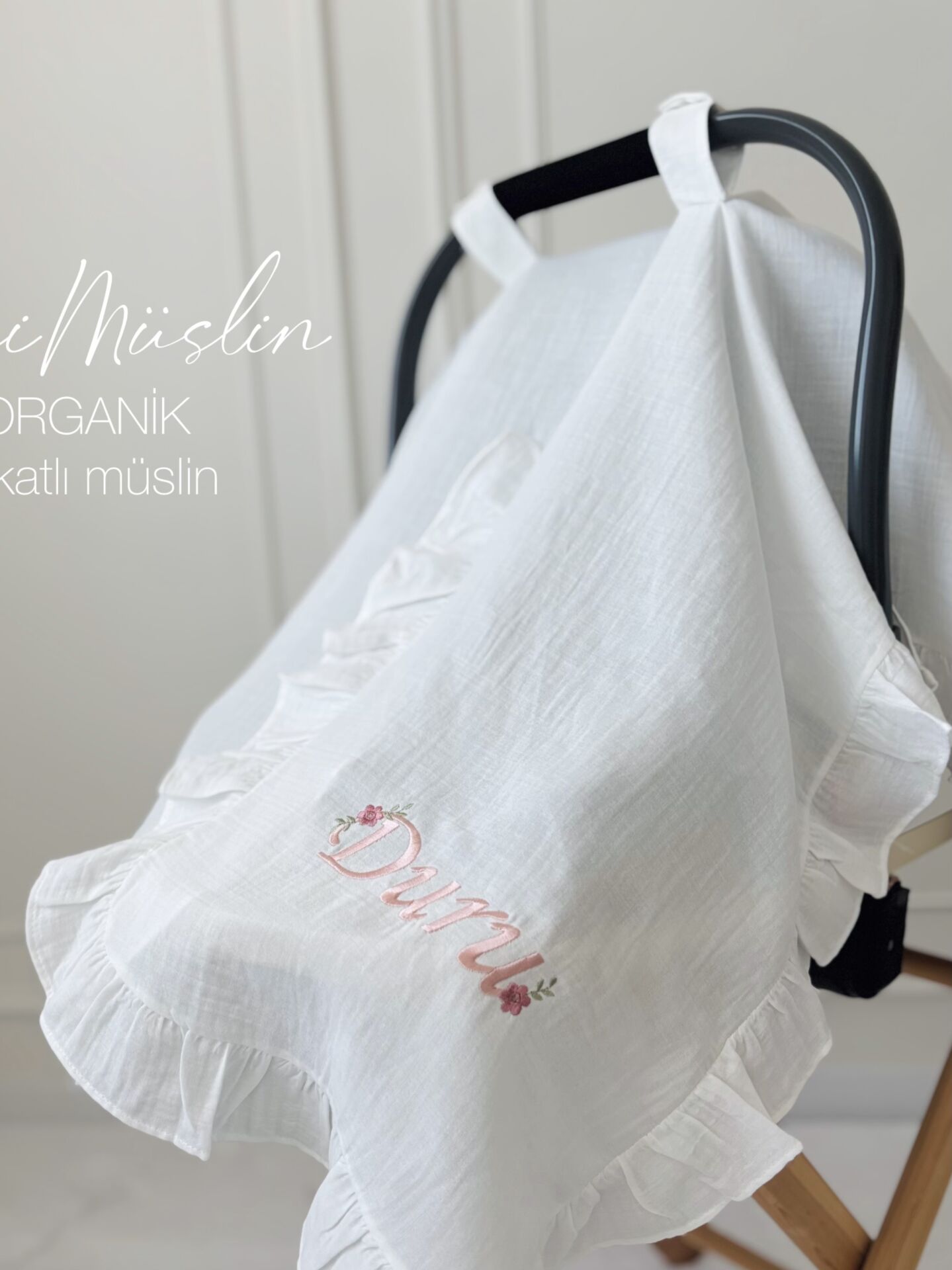 2 KATLI MÜSLİN PUSET ÖRTÜSÜ