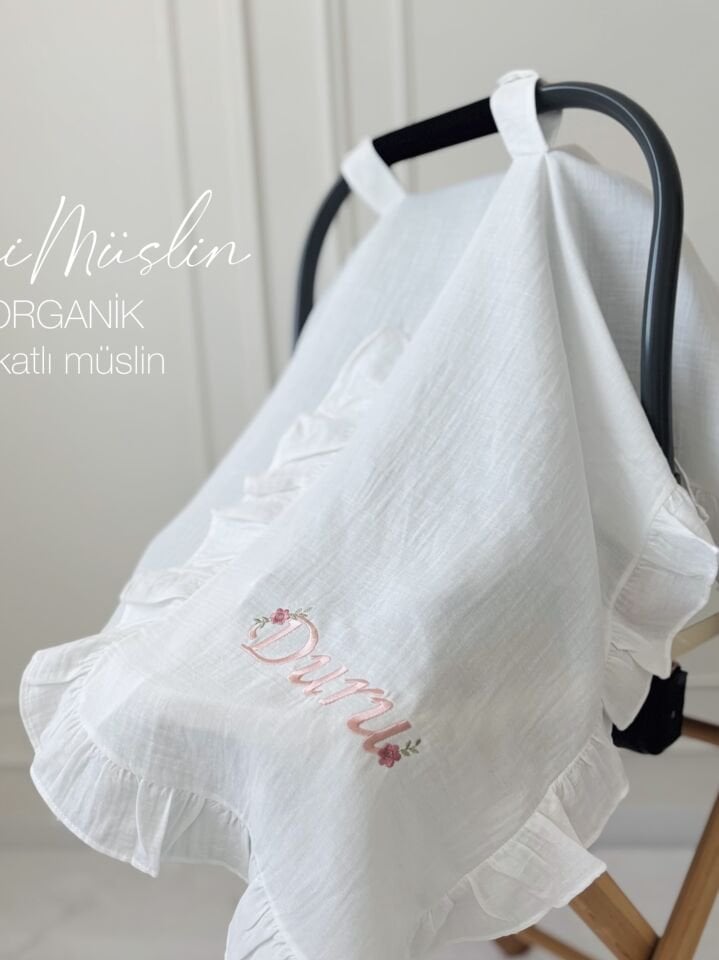 2 KATLI MÜSLİN PUSET ÖRTÜSÜ