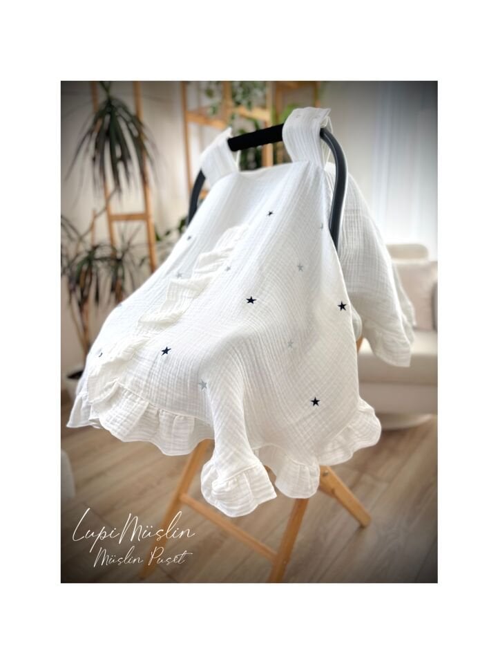 4 KATLI MÜSLİN PUSET ÖRTÜSÜ