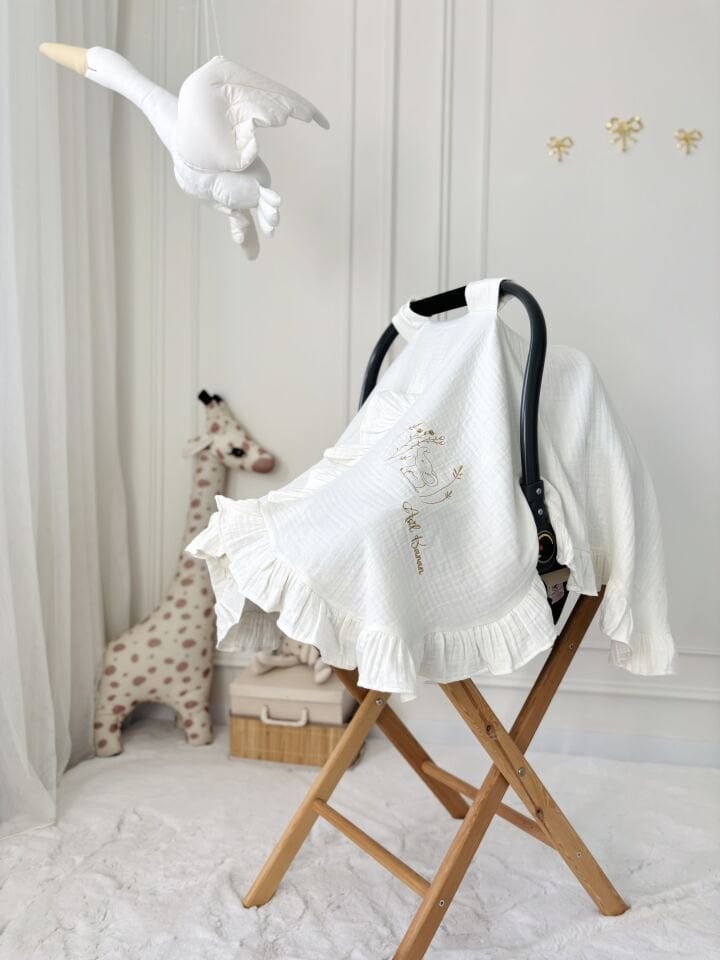 4 KATLI MÜSLİN PUSET ÖRTÜSÜ