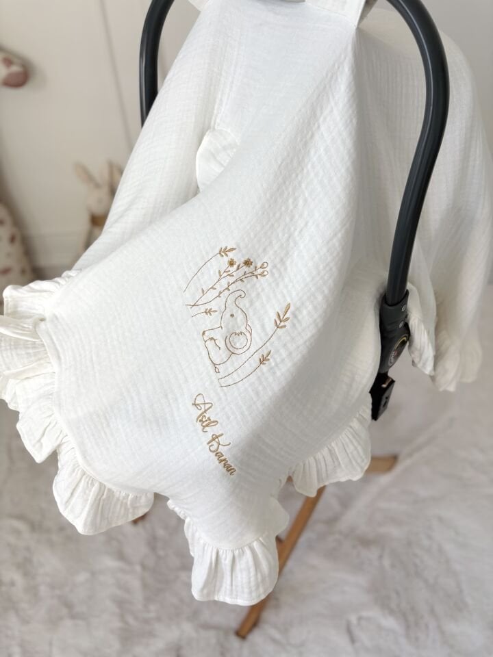 4 KATLI MÜSLİN PUSET ÖRTÜSÜ