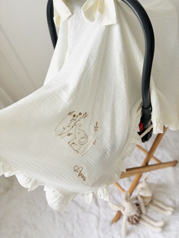 2 KATLI MÜSLİN PUSET ÖRTÜSÜ