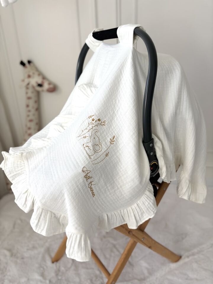 4 KATLI MÜSLİN PUSET ÖRTÜSÜ