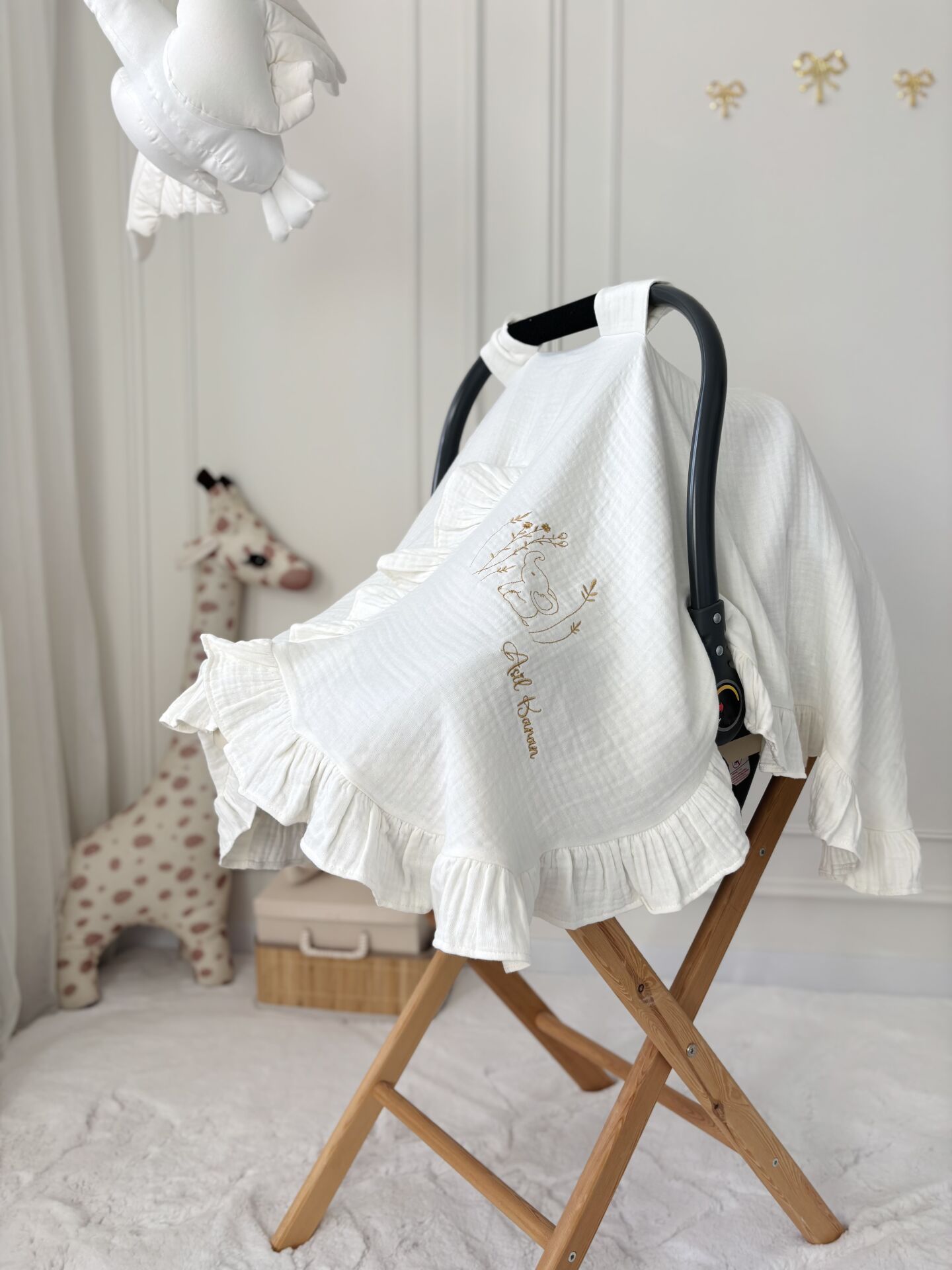 4 KATLI MÜSLİN PUSET ÖRTÜSÜ