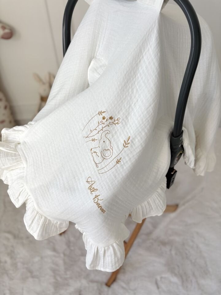 4 KATLI MÜSLİN PUSET ÖRTÜSÜ