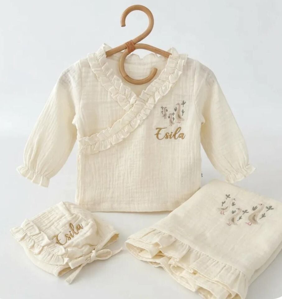 KREM MÜSLİN HASTANE ÇIKIŞI