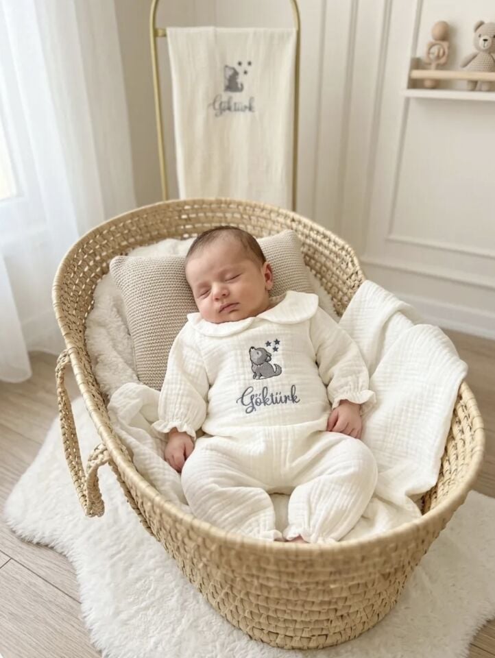 KREM MÜSLİN HASTANE ÇIKIŞI ERKEK